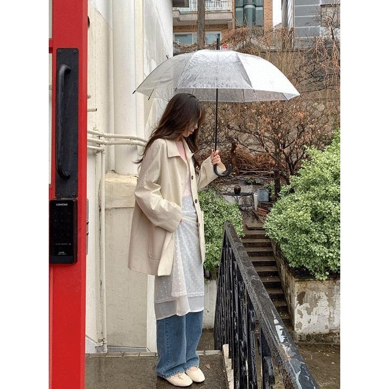 【Codibook】韓國 ifyou Yvonne Raglan 短版風衣 - 3色［預購］大衣 單排扣大衣 女裝
