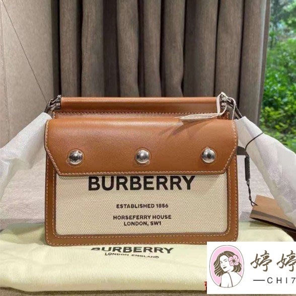 BURBERRY 博柏利 Horseferry 印花 帆布包 單肩斜背包 郵差包 80319011