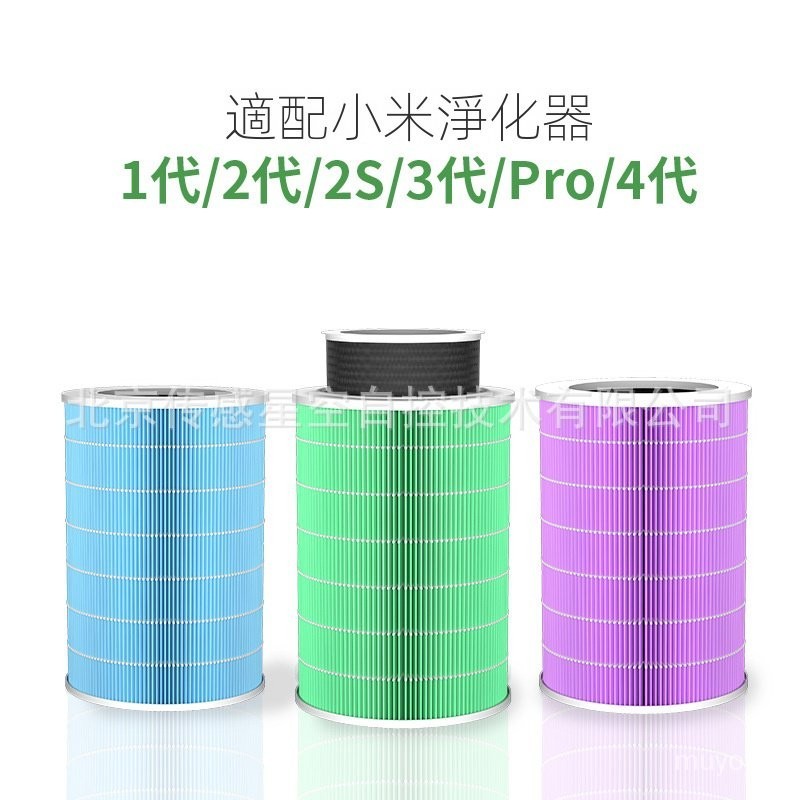 適用小米空氣凈化器濾芯1代、2代、2S、3代、Pro、4代過濾網