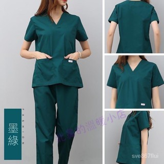 精品女士工作服 護士服 刷手服洗手衣分體套裝女醫院護士服手術服醫生服長袖美容院工作服手術衣在臺 韓版 手術衣 醫師袍