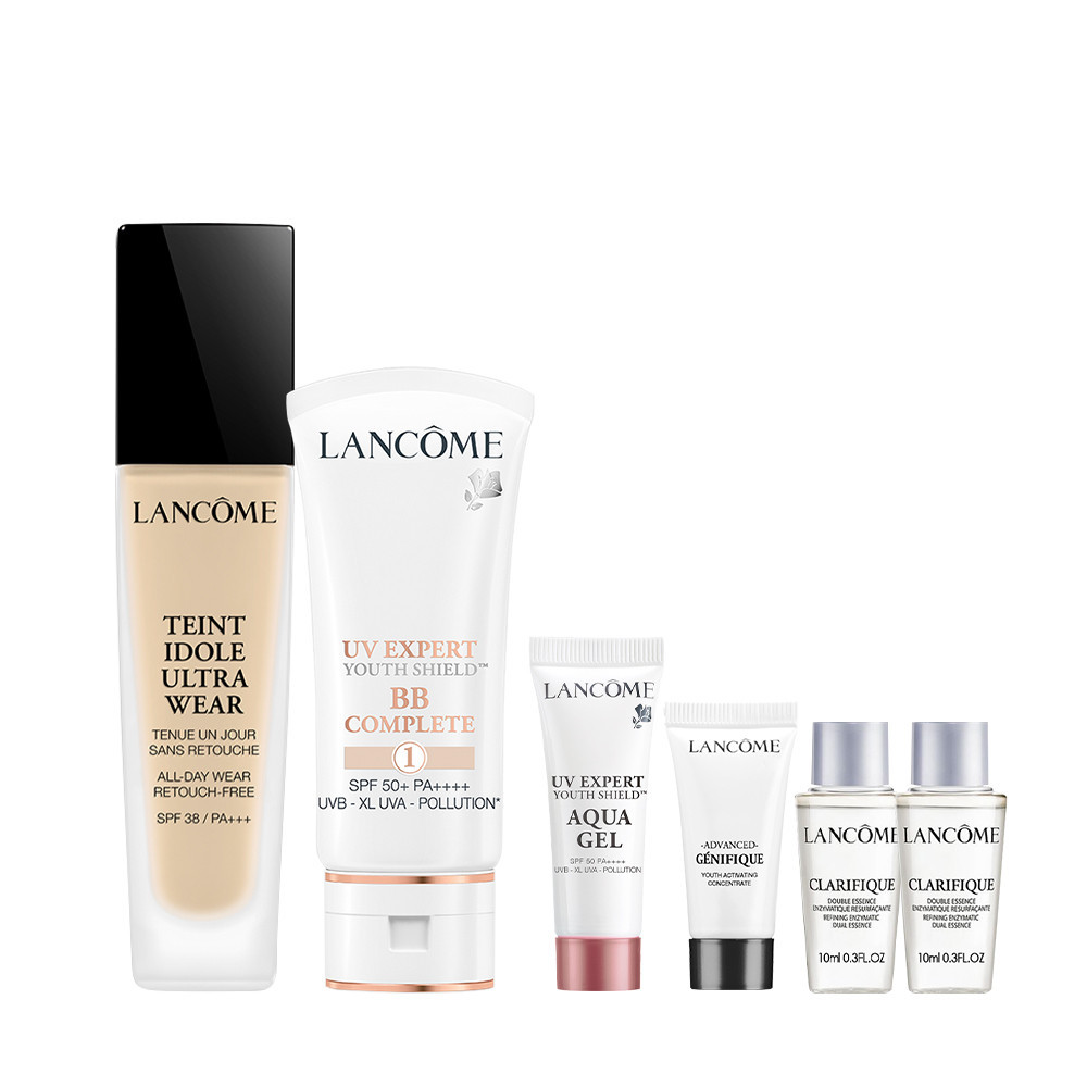 LANCOME 蘭蔻 零粉感遮瑕底妝組 零粉感粉底液30ml+BB霜30ml 零粉感超持久粉底液 防曬｜官方旗艦店