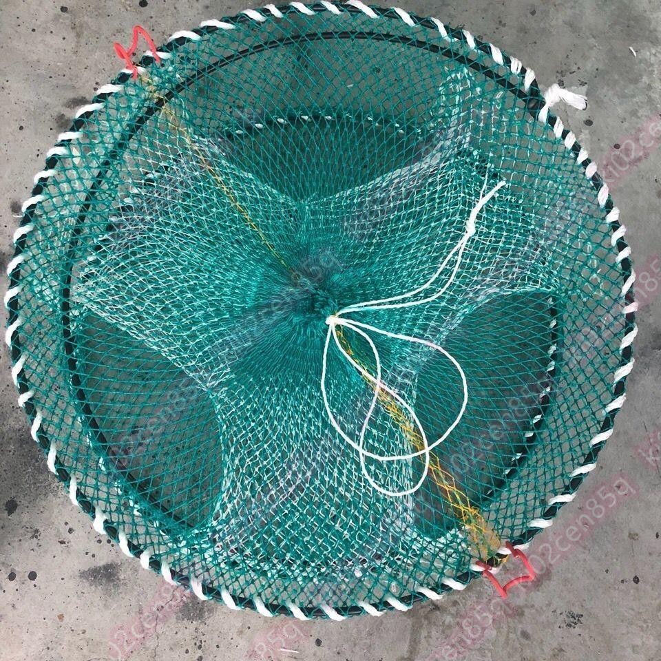 新品222@螃蟹籠海用海邊抓螃蟹籠子密眼蝦籠海魚籠可折疊捕魚籠