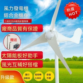 廠家直銷 小型風力 發電機 100W 300W 500W 家用風光互補路燈 12V24V