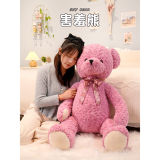 紫色泰迪熊毛絨玩具睡覺抱玩偶熊生日禮物女生娃娃女孩抱抱熊公仔