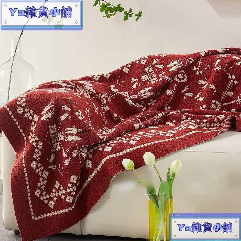 耶誕毛毯子 節日紅色裝飾毯子 針織毯 沙發巾 床尾毯 辦公室午休毯 沙發裝飾毯 車用毯 沙發巾 攝影背景毯