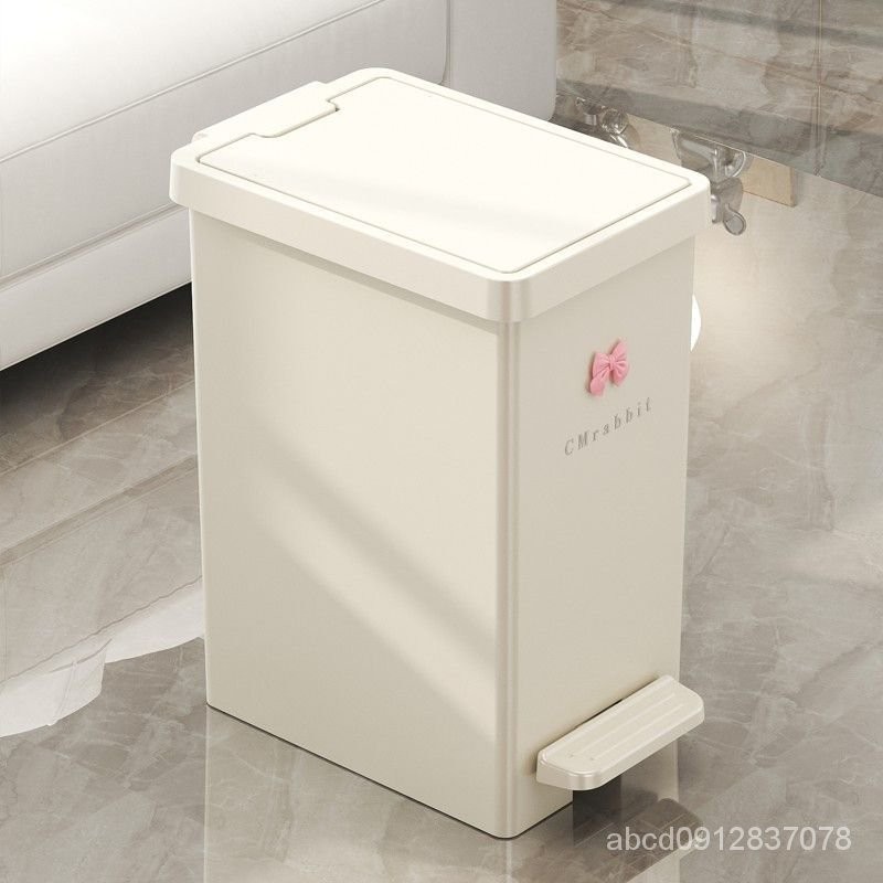 靜音腳踏垃圾桶帶蓋傢用廚房衛生間客廳厠所按壓紙簍大容量雙筒 5YIE