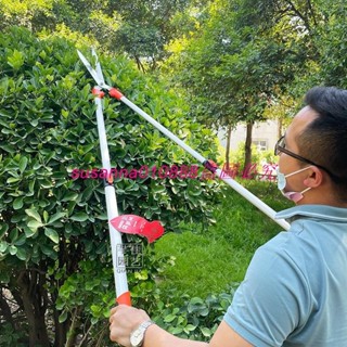 進口黑狐貍加長伸縮綠籬剪修剪樹枝園林果樹高枝剪1.5米高空剪刀