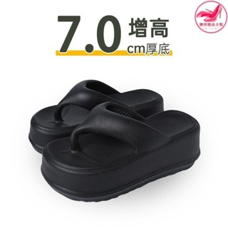 〖精品❤熱銷〗女 拖鞋 厚底 拖鞋 外出拖鞋女 高跟厚底人字拖鞋女外穿夏季新款EVA輕便居傢軟底防滑沙灘涼拖鞋