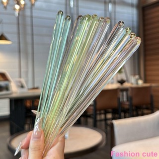 [新品餐具]Rainbow彩虹系列 蟲蟲同款出口透明水晶筷洗碗機可用尖頭防滑筷子