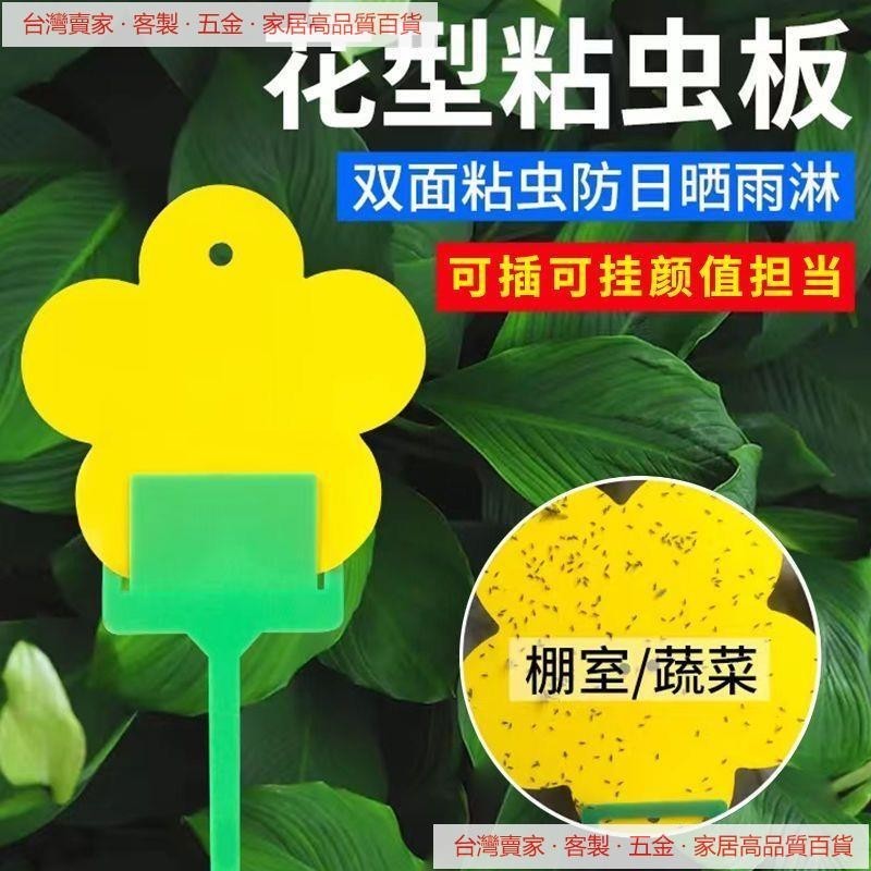 【台灣賣家】花型誘蟲板強力雙面粘蟲板小黑飛粘蟲紙家用黃色果蠅誘蟲板誘捕器