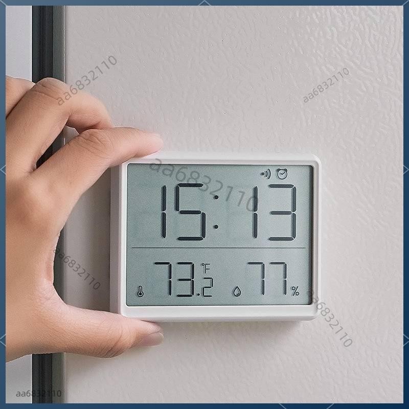 精選好物 數字時鐘 溫度計溼度計 壁掛式電子時鐘 簡約LCD磁吸時鐘
