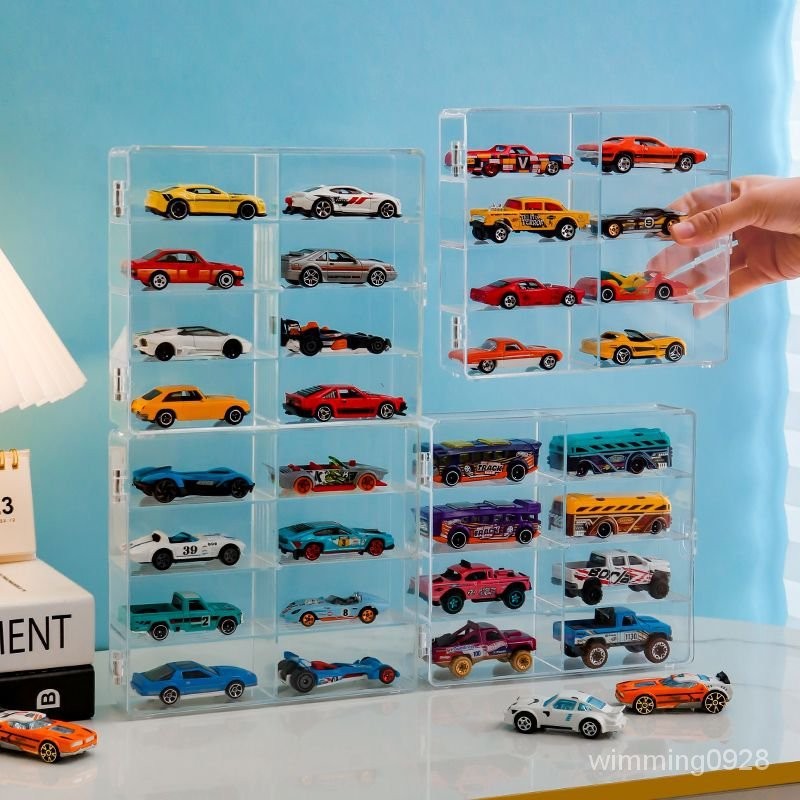 賽車模型展示架 閤金小汽車模型 1:64兒童玩具車擺件 透明整理 收納展盒 多功能耐重多層架 型展示盒 展示櫃 展示盒