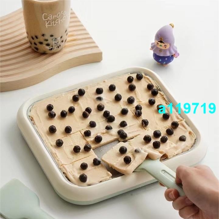 不插電炒冰機MINI小型炒酸奶機家用迷你卡通兒童diy制冷盤冰淇淋免插電多功能酸奶機