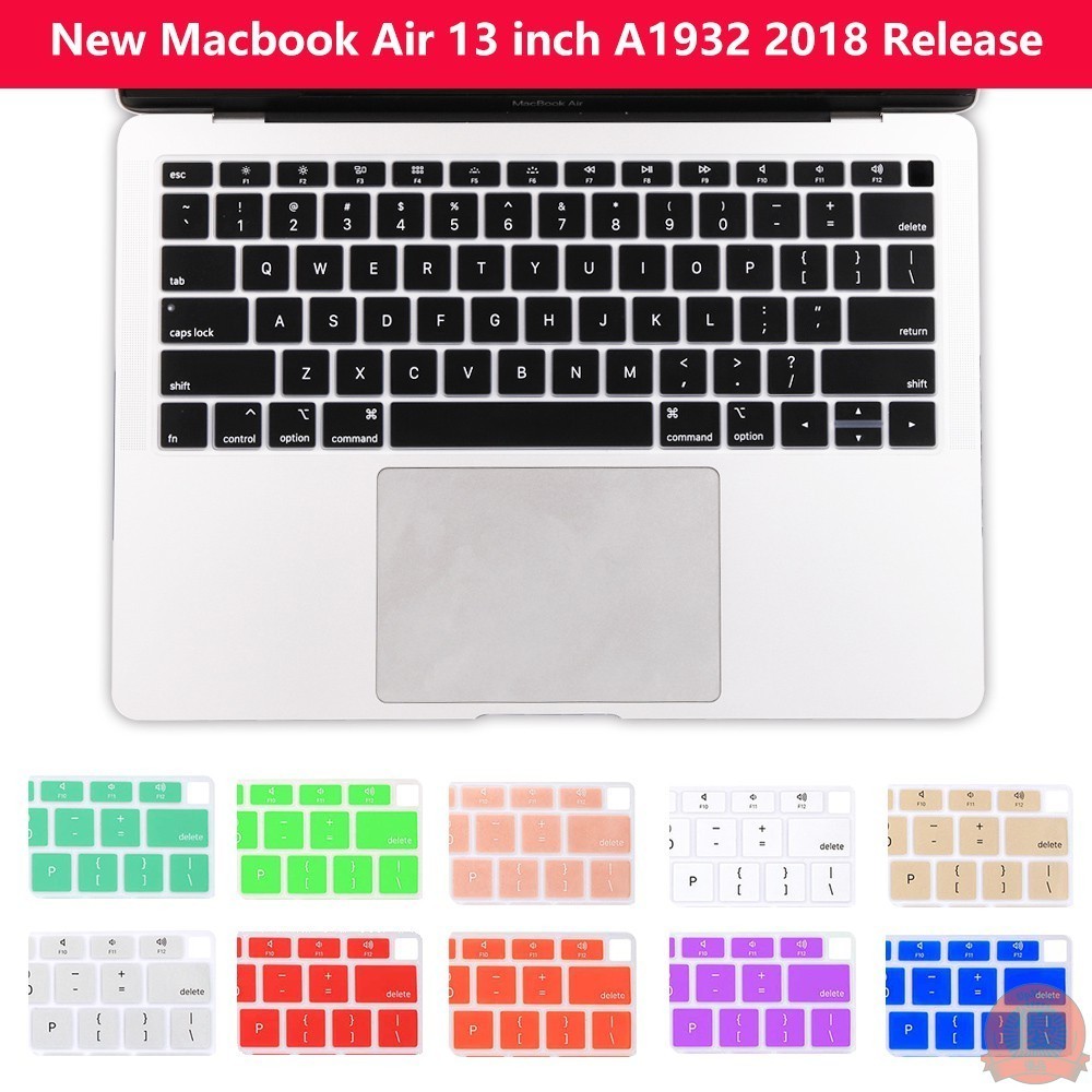 適用於蘋果筆電 macbook air 13 A1932 2018 2019 硅膠鍵盤膜 超薄鍵盤保護 貼膜防水防塵水洗