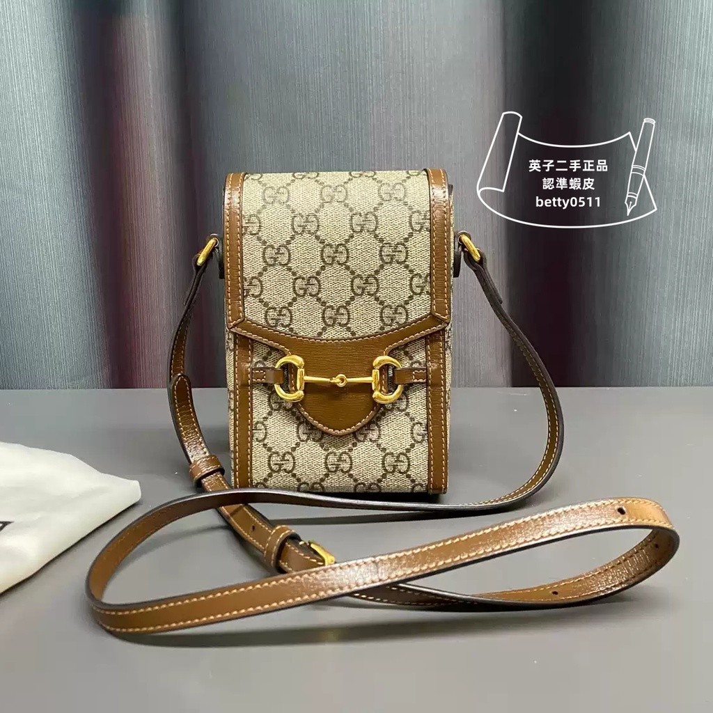 Gucci 馬銜扣1955 老花logo手機包 單肩包 625615 斜挎包 小方包 古馳手機包