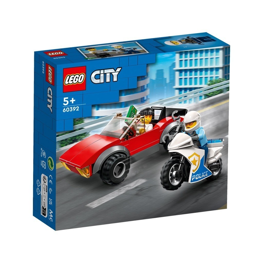 LEGO 60392 警察摩托車飛車追逐 城市系列【必買站】樂高盒組