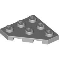 LEGO零件 楔形薄板 3x3 2450 淺灰色【必買站】樂高零件