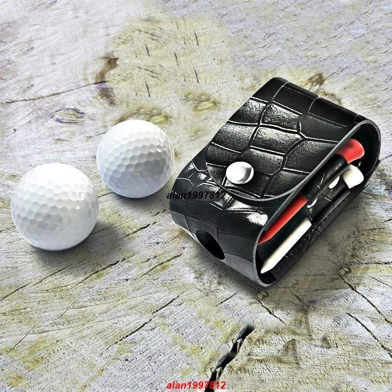 新品*熱銷*韓版 高爾夫 雙球包 牛皮 鱷魚紋 高爾夫球袋 果嶺叉 GOLF 小腰包 小球袋 高爾夫球袋 牛皮