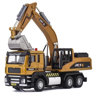 合金模型 合金 裝載機 叉車 剷車 挖掘機 工程車 模型 炫酷擺件 生日禮物 模擬挖土機工程車運輸車拖車吊小汽車模型玩具
