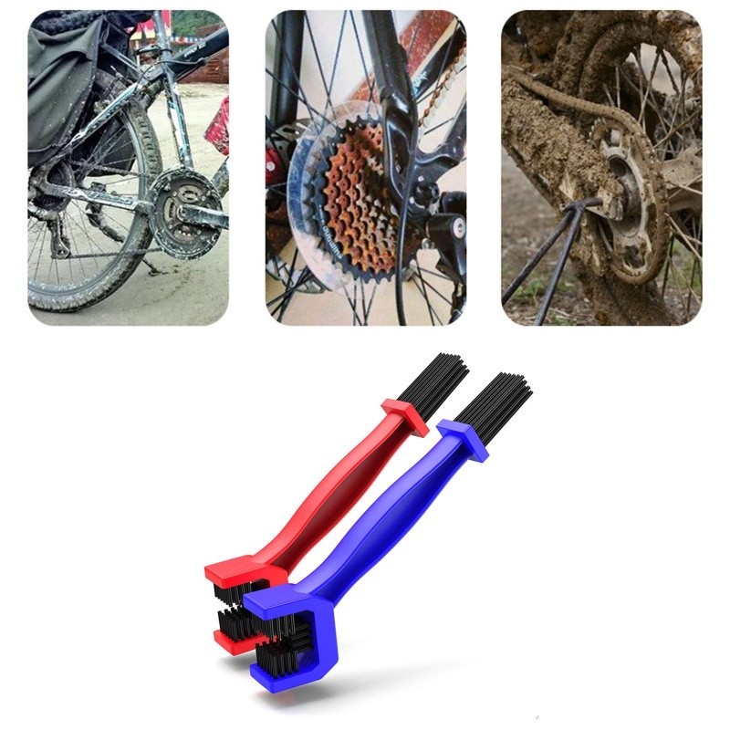 💕優品💕清潔刷 機車山地車腳踏車踏板車雙頭鏈清潔刷 循環刷 機車鏈清潔工具