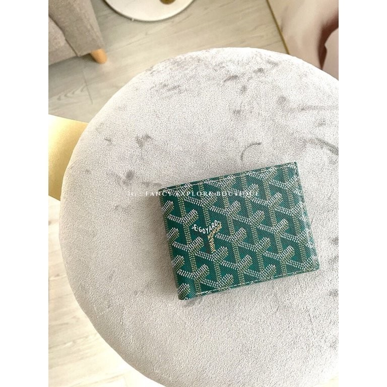 二手精品 GOYARD PORTEFEUILLE VICTOIRE 8 C 8卡 短夾 綠色