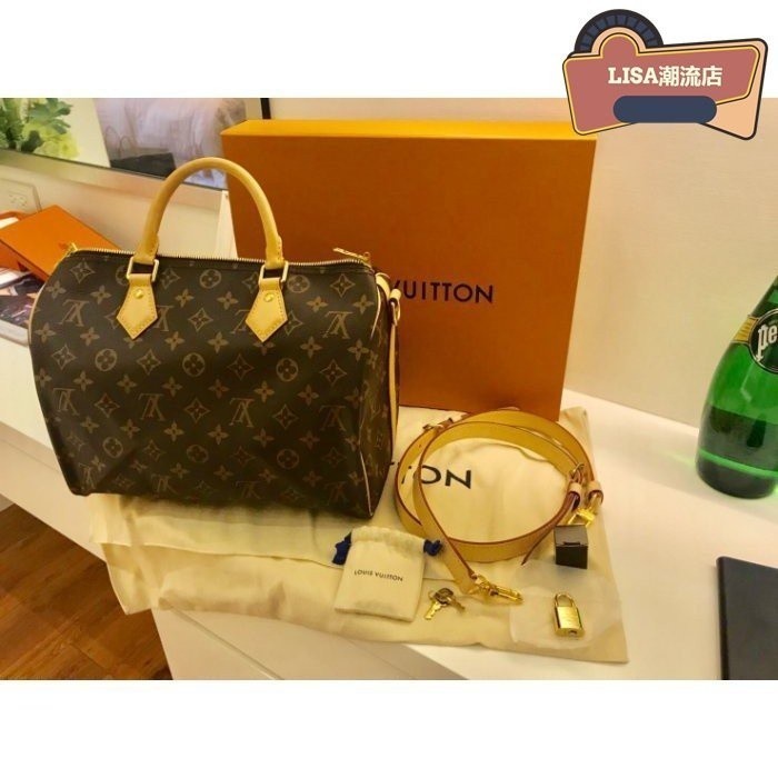 二手 LV 路易威登 M41112 經典Monogram SPEEDY 30 手提/斜背/波士頓包 附背帶