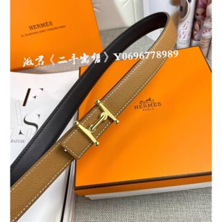 二手出售 HERMES 愛馬仕 Mors H皮帶扣 & 雙面皮腰帶 皮帶 2.4CM