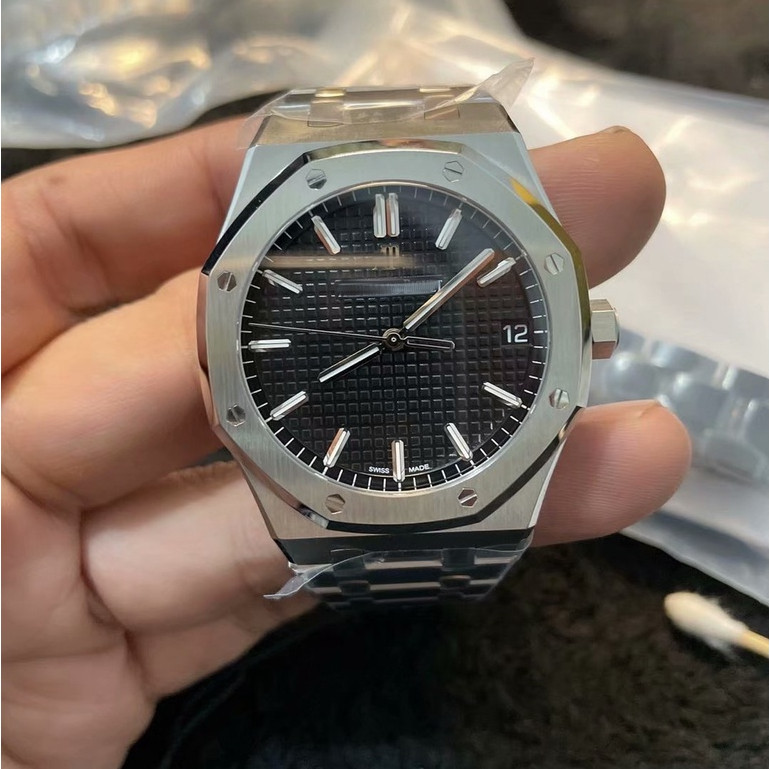 ZF皇家橡樹15500黑面鋼帶款正裝錶男錶 機械錶 自動上鏈機械錶