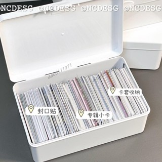 新品 特惠 精品 ins無印風純白翻蓋收納盒出卡手賬素材防塵收納桌面文具整理盒