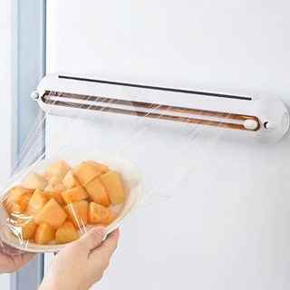 🎉居家好物💕一次性保鮮膜套食品用帶切割器磁吸家用冰箱廚房免撕切割神器