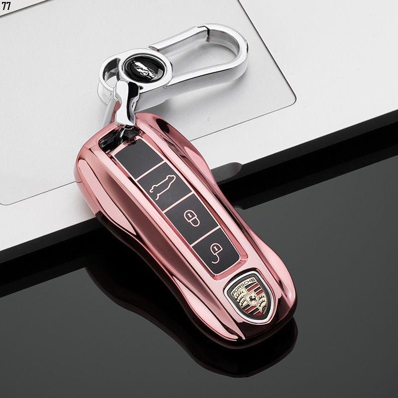 7車品 汽車鑰匙套 保時捷鑰匙殼新卡宴鑰匙包macan鑰匙套718帕拉梅拉911汽車鑰匙扣