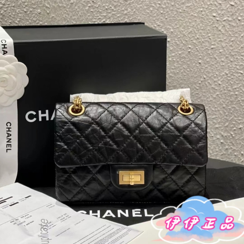 CHANEL 香奈兒 2.55迷你口蓋包 牛皮 AS0874 金鍊釦式翻蓋雙鍊斜背包 單肩包 斜挎包