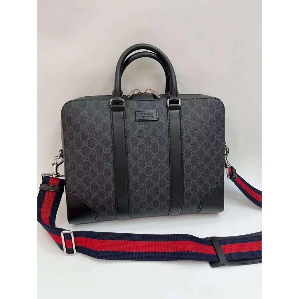 二手真品GUCCI GG SUPREME公事包 474135 K5RLN 1095