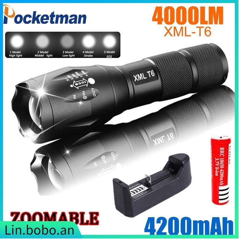 Xstore2 LED Rechargeable Flashlight Pocketman XML T6 Lintern