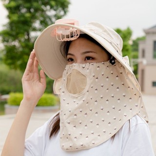 風扇帽 遮陽帽抗uv 太陽能風扇遮陽帽子太陽能可充電帶風扇的防曬太陽帽采茶帽漁夫帽