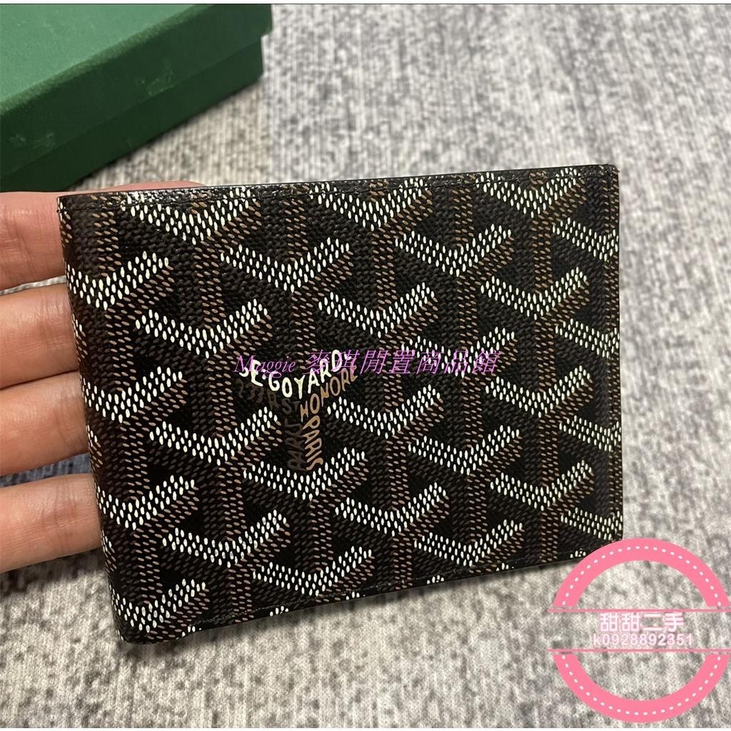 正品現貨 GOYARD VICTORIRE 帆布小牛皮 對折錢包 男士短夾 戈雅錢包