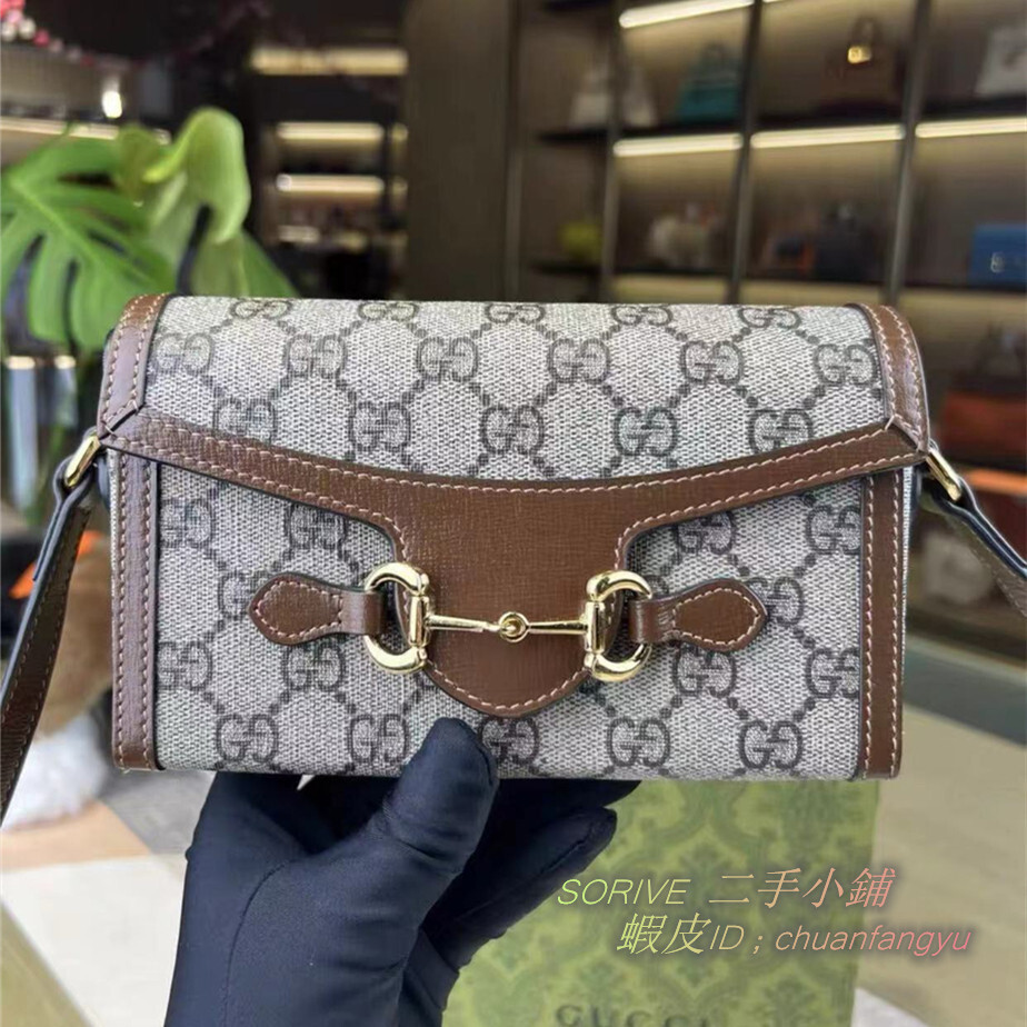 精品 Gucci 古馳 Horsebit 1955 Mini 699296 單肩斜跨包 盒子包 手機包