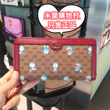 【米蘭購】 GUCCI 古馳 DORAEMON 哆啦A夢 小叮噹 聯名 皮夾 長夾錢包 647787 正品