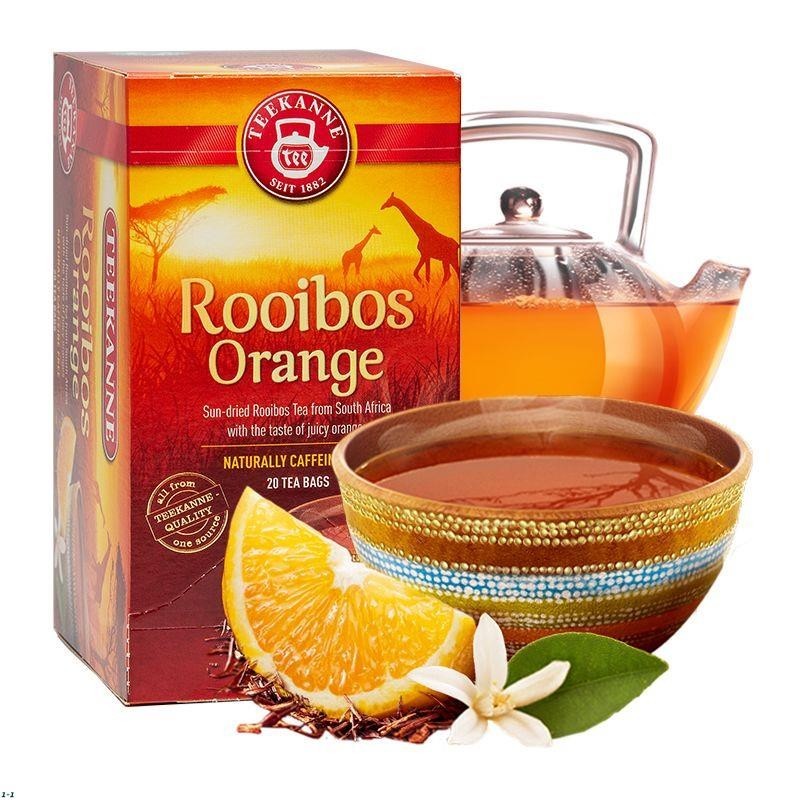 小咖🌹茶包 Teekanne德康納香橙味路易波士茶德國原裝進口南非博士茶水果袋泡零食