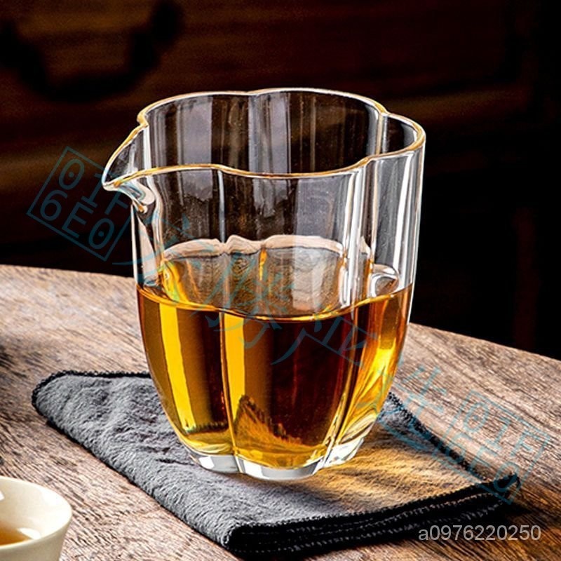 花瓣形公道杯高硼硅玻璃茶具分茶器手工日式高端公杯茶海泡茶勻杯