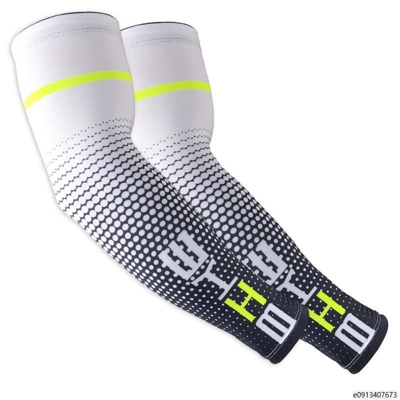 1對自行車臂套用於籃球跑步自行車臂套露營運動防曬防紫外線露指