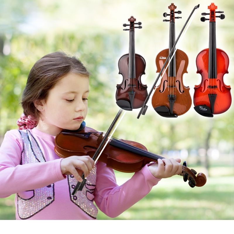 兒童真弦可彈奏可拉響小提琴真弓樂器 生日禮物 女孩男孩玩具模型