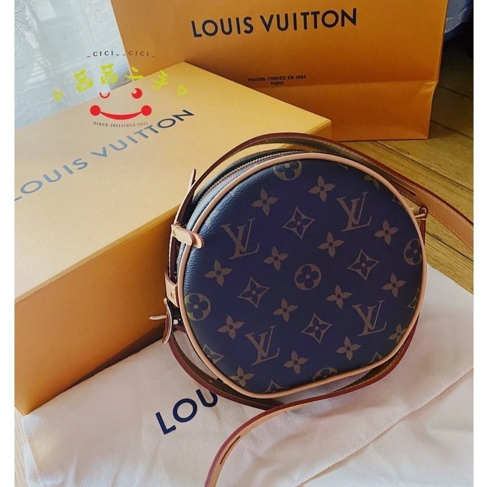 二手全新免税Louis Vuitton LV Boite Chapeau Souple 老花 圓餅包 M52294
