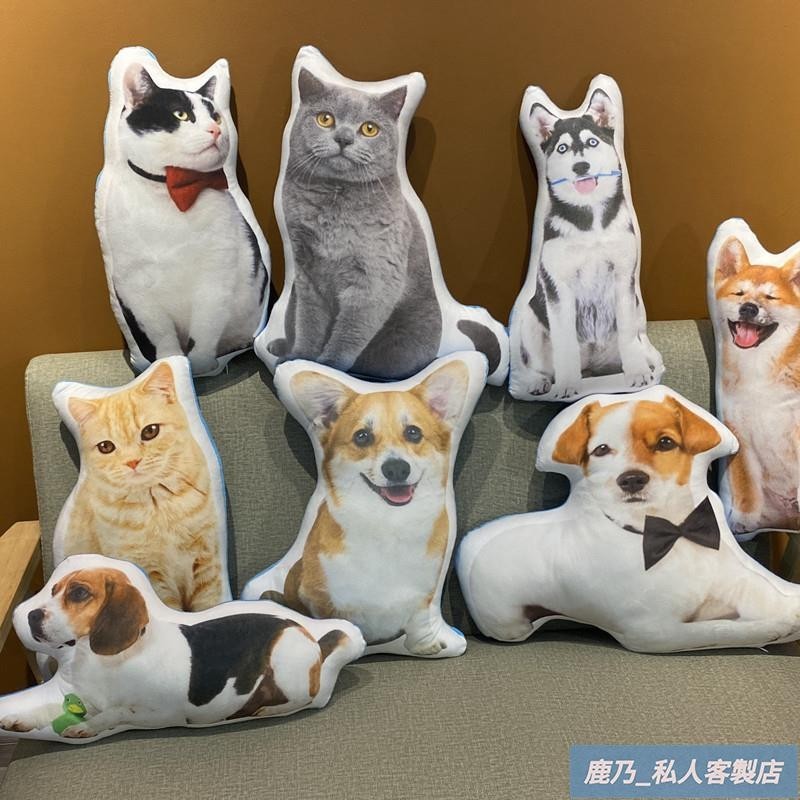 【鹿乃】客製化 抱枕 diy訂製 抱枕 3d照片 定做 寵物紀念 枕頭 貓咪狗 異形來圖 創意禮物 可印