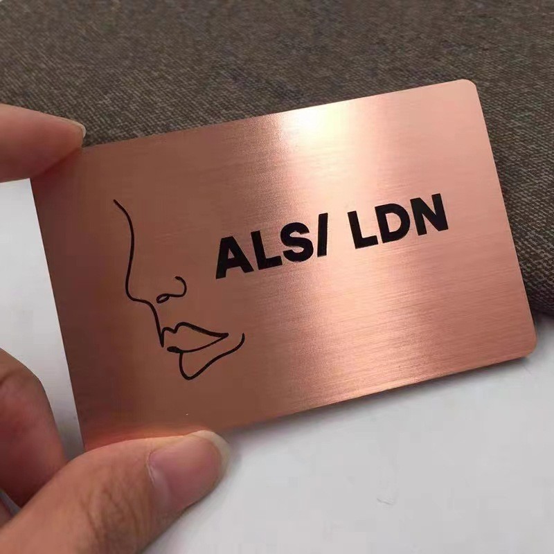 高檔卡片客製不銹鋼鏡麵會員卡名片製作304電鍍金屬卡禮物卡擺飾