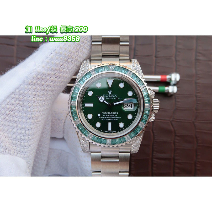 Rolex 勞力士 潛航者 定製版綠水鬼 男士機械腕錶 (出貨前可實拍 拍視頻確認)