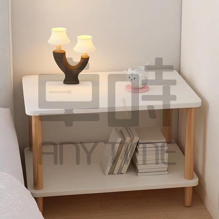 【卓時精選】床頭柜現代簡約小型2024新款簡易實木桌子出租房用臥室床邊置物架