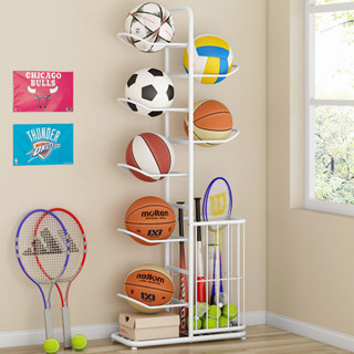 #熱銷#籃球收納架家用室內羽毛球足排球架收納筐兒童置球架球類置物架D