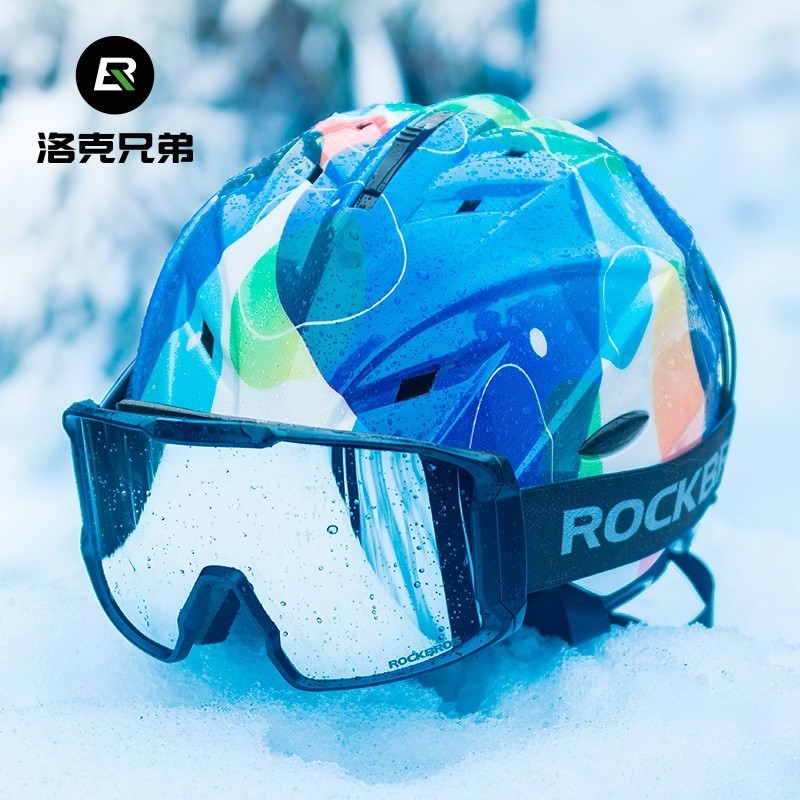 Rockbros 滑雪鏡雙層防霧雪地滑雪眼鏡 UV400 防風眼鏡戶外運動滑雪鏡