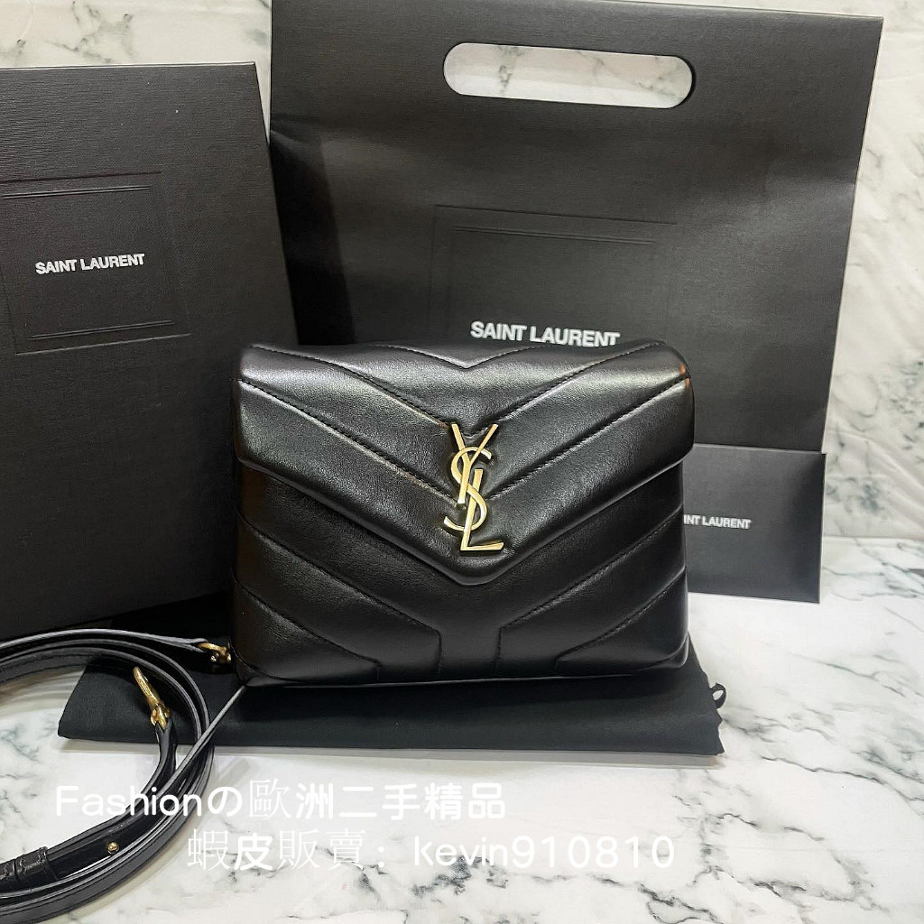 正品現貨 YSL 聖羅蘭 Toy Loulou 黑色牛皮 方胖子 相機包 20公分 467072女包